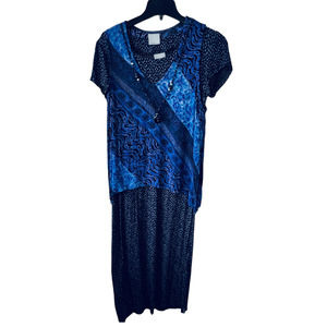 Rabbit Designs Purple Short Sleeve Patterned Dress 8